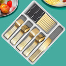 Axyaa Stainless Steel 48-Piece Tableware Set: Knife Fork Spoon Dessert Steak Knive