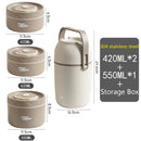 Axyaa Stainless Steel Vacuum Lunch Box with Insulated Storage Bag and Soup Cup