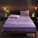 Axyaa Plush Quilted Mattress Cover | Soft & Warm Bed Fitted Sheet | Queen King Size