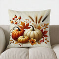 Autumn Maple Leaves Pillow Cover by Axyaa for Sofa, Bedroom, Car - Decorative Cushion Cover