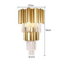 Axyaa Gold Crystal Wall Lamp with LED Light for Home Lighting