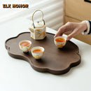 Axyaa Solid Wood Tea Tray for Serving Desserts and Coffee