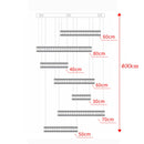 Axyaa Crystal Stair Chandelier - Modern LED Ceiling Hanging Light