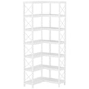 Tribesigns 7-Shelf Corner Bookshelf by Axyaa - Modern 7-Tier Corner Storage Display