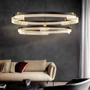 Axyaa Modern Minimalist Salon LED Chandelier for Bedroom, Living Room, Dining