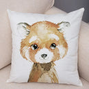 Axyaa Animal Cushion Cover - Cute, Watercolor, Sofa Decor Pillowcase