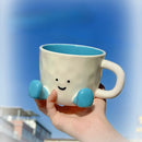 Axyaa Cartoon Couple Ceramic Mug Creative Milk Coffee Tea Cup