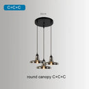Axyaa Smoke Grey Glass Chandelier - Retro Loft Ceiling Lighting