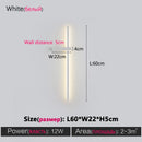 Axyaa Black Long Strip Wall Lamp - Modern Minimalist Bedroom & Living Room Light
