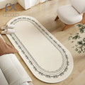 Axyaa Thick Line Oval Bedside Carpet 2024 - Non Slip French Japanese Style Rug
