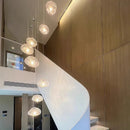Axyaa Crystal Chandelier Stair Pendant Lights Interior Lighting