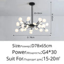 Nordic Firefly Pendant Light by Axyaa: Luxury Living Room Art Lamp, Creative Design Chandelier
