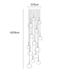 Axyaa Staircase & Indoor Spotlights Ceiling Lamp Set for Living Room Decor