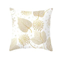 Axyaa Gold Plant Polyester Pillow Case for Home Decor