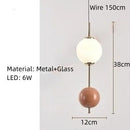 Axyaa Modern Glass Ball LED Pendant Light for Bedroom Dining Kitchen
