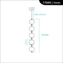 Axyaa Pearl Glass Necklace LED Chandelier - Elegant Interior Decor Lighting