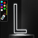 Axyaa Neon Letter Light Sign A-Z Alphabet with Color-Changing Illuminated Lights