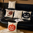 Axyaa Pumpkin Embroidered Halloween Cushion Cover 45x45cm