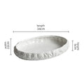 Axyaa Rock Ceramic Main Dish Plate: Creative Pure White Tableware