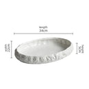 Axyaa Rock Ceramic Main Dish Plate: Creative Pure White Tableware