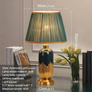 Axyaa Modern Ceramic LED Table Lamp - Green Nordic Design for Home Decor