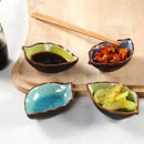 Axyaa Ceramic Leaf Small Plates Set of 2