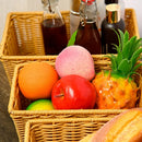 Axyaa Rattan Wicker Serving Baskets - 10 Styles, Multicolor Handwoven Restaurant Display