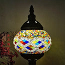 Axyaa Turkish Swirling Dance Mosaic Table Lamp Glass Bed Light Vintage Romantic Glass Mosaic Lamp