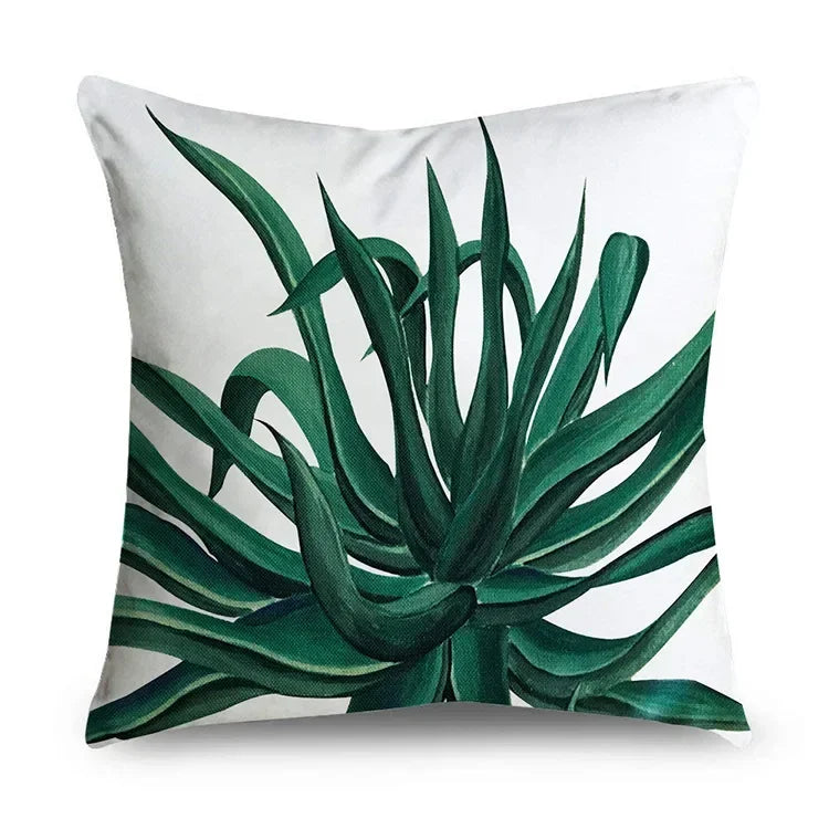 Axyaa Tropical Plant Leaves Pillowcase 45*45cm