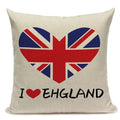 Axyaa Union Jack American Flag Throw Pillow Cases 45x45cm Square Top King Size