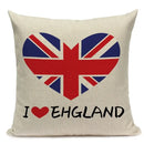 Axyaa Union Jack American Flag Throw Pillow Cases 45x45cm Square Top King Size