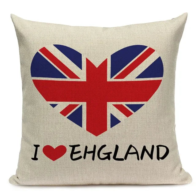 Axyaa Union Jack American Flag Throw Pillow Cases 45x45cm Square Top King Size