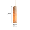 Axyaa Natural Stone Pendant Lamp - Modern Cylindrical Chandelier