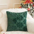 Axyaa Snowflake Beige Throw Pillow Covers 18x18 - Winter Christmas Decor for Sofa