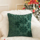 Axyaa Green Snowflake Pillow Cover 45x45cm: Holiday Decor for Winter Season