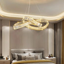 Axyaa Crystal Chandelier: Modern Home Décor Pendant Lights for Living & Dining Room