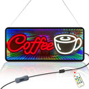 Axyaa Double-Sided LED Neon Tunnel Coffee Bar Sign with Color-Changing Light