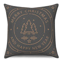 Axyaa Geometric Christmas New Year Pattern Cushion Cover for Sofa Bedroom Car