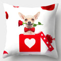 Axyaa Dog Cushion Cover 45x45cm Polyester Decorative Pillow Case Home Decor