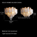 Axyaa Elegant Tassel Chain Ceiling Chandelier - Dimmable E14 Base