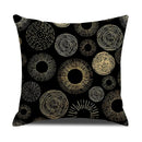 Axyaa Gold Printed Decorative Linen Pillow Cover
