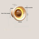 Axyaa Vintage LED Wall Light Fixture Natural Yellow Travertine Stone Bedside Lamp