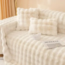 Axyaa Rabbit Plush Sofa Towel: Soft, Warm, Luxurious Velvet Throw Blanket