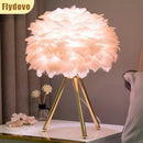 Axyaa Nordic Feather LED Desk Lamp: Modern & Minimalist Lighting Fixture