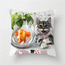 Axyaa Cute Cat Animal Pillowcase for Sofa Decoration in Living Room