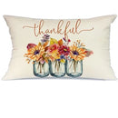 Axyaa Autumn Pumpkin Maple Leaf Lumbar Pillowcase 30x50cm