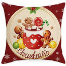 Gingerbread House & Candy Pillows Cushion Cover by Axyaa for Sofa, Bedroom, Car