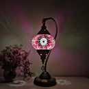 Axyaa Turkish Mosaic Table Lamp: Handcrafted Vintage Art Deco Glass Bedside Light