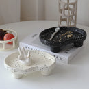 Axyaa Irregular Resin Storage Tray Tea Cake Jewelry Coffee Table Tray