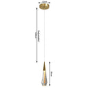Axyaa Rain Drop LED Chandelier Crystal Pendant Light for Luxury Indoor Spaces